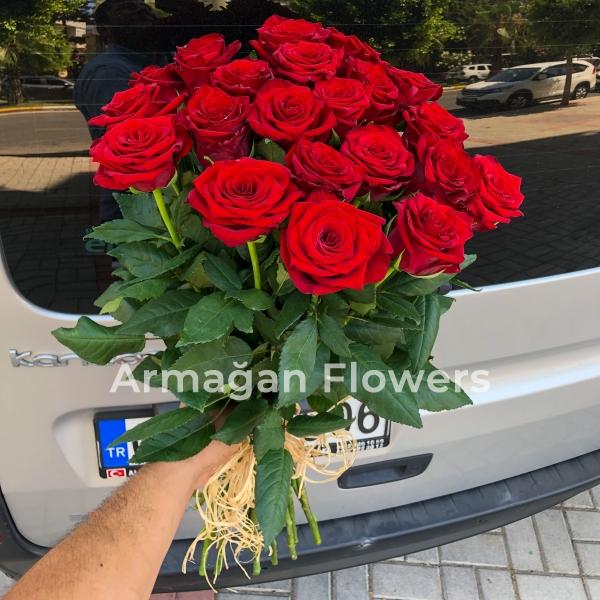 21 Red Roses Bouquet  Resim 1