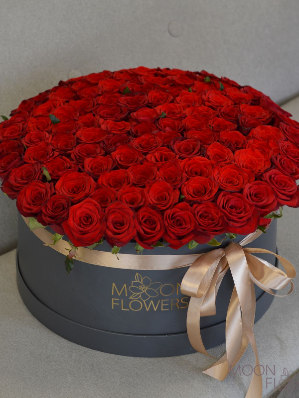  Alanya aynı gün çiçek - 101 Kırmızı Gül Kutu İçinde 