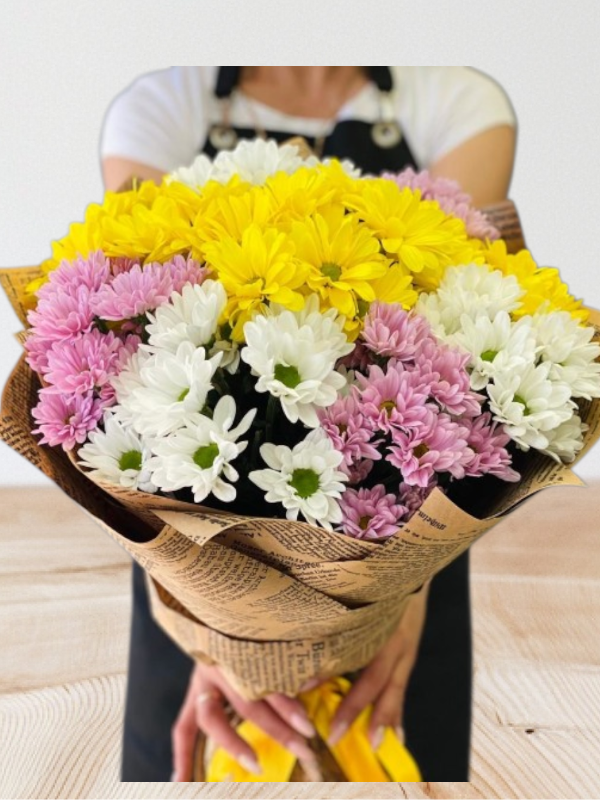 Alanya çiçekçi - Karma Papatya Buketi