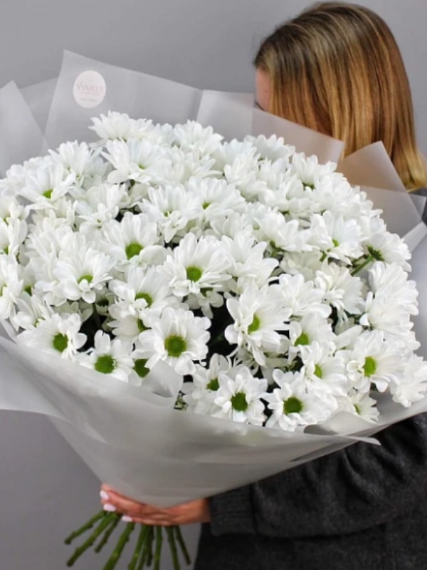 flower delivery alanya - White Krizantem Bouquet 