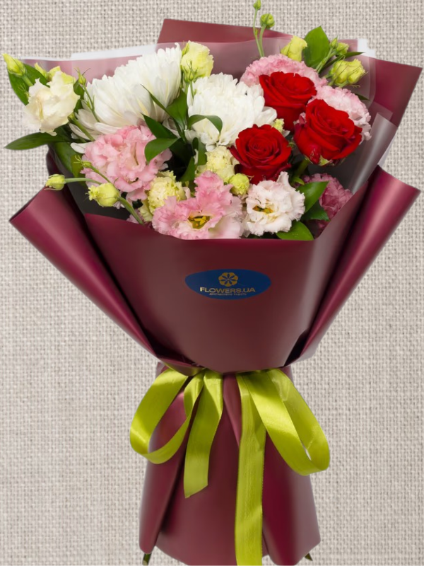  Alanya aynı gün çiçek - Krizantem Gül Lisyantus