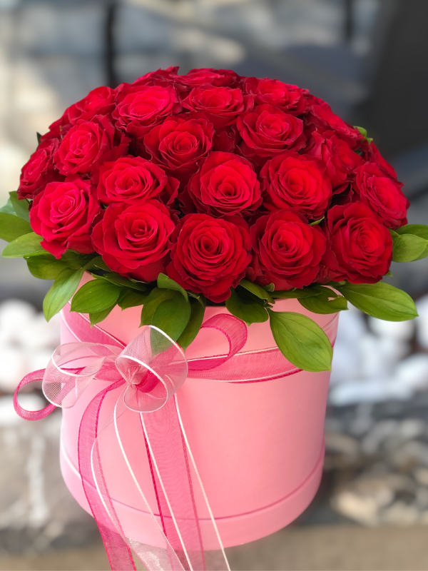 Alanya çiçekçi - Kutuda 25 Kırmızı Güller