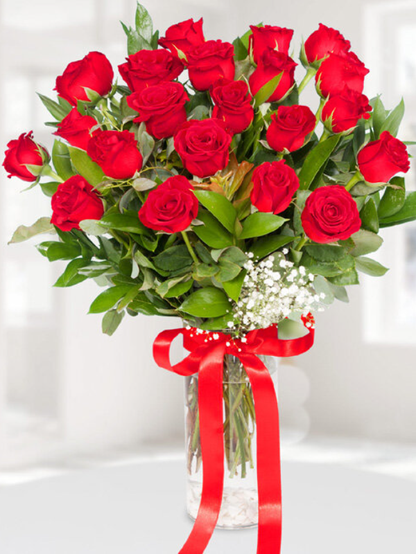 Alanya flowers - in Vase 21 Red Roses