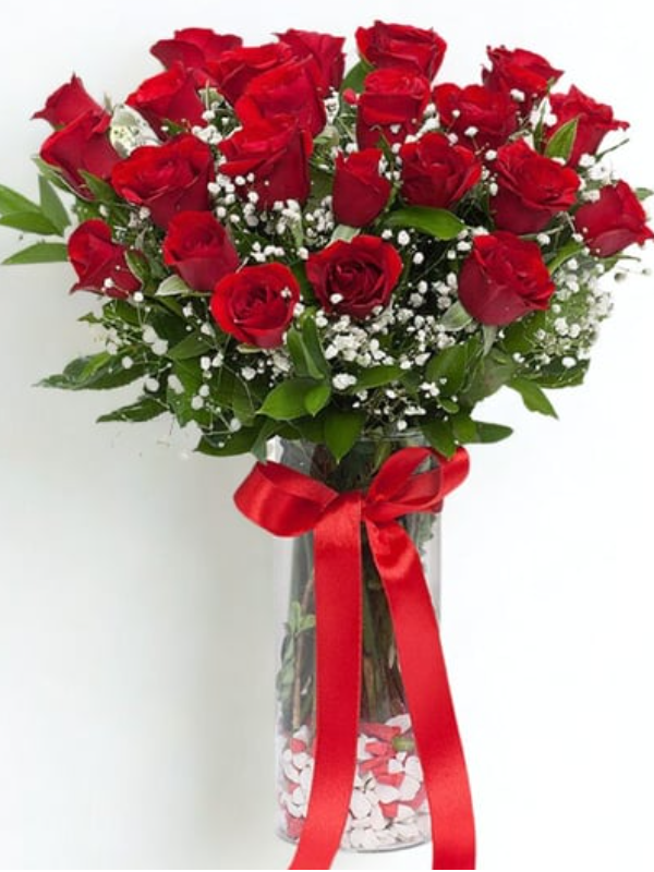  Alanya çiçek gönder - Vazoda 25 Güller Kampanya