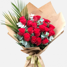  Alanya Flower Order 19 Red Roses Bouquet 