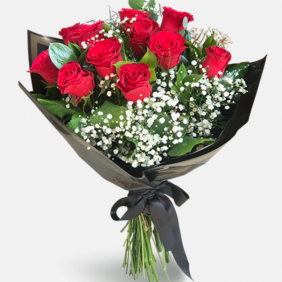  Alanya Flower Order 11 Red Roses Bouquet 