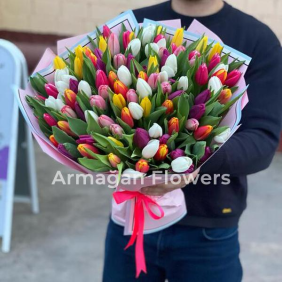  Доставка цветов в Алании 75 Mix Tulips