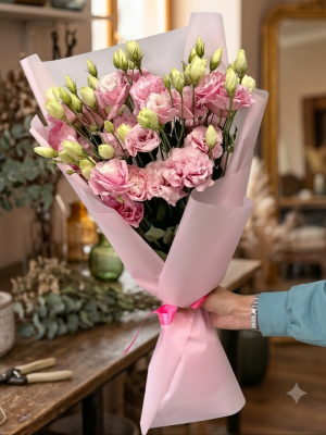  alanya çiçekçilik - Pink Eustoma Buket