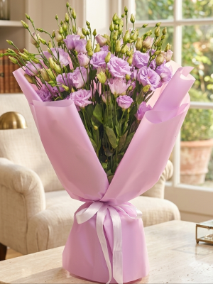 alanya çiçekçi - Lila Eustoma Bouquet