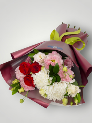 Alanya çiçekçi - Krizantem Gül Lisyantus