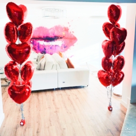 Alanya Çiçek Gönder 18 Heart Balloons 